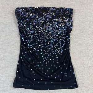 Express Black Strapless Top